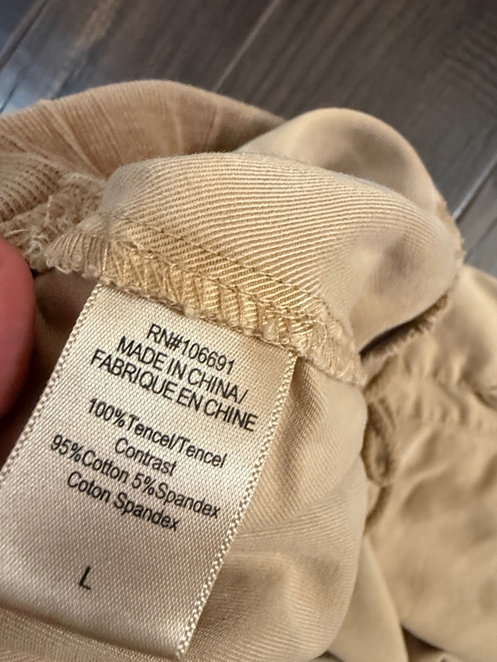 Women's Tan Cargo Jogger Pants - Cropped Ankle Style - Picture 5 of 8